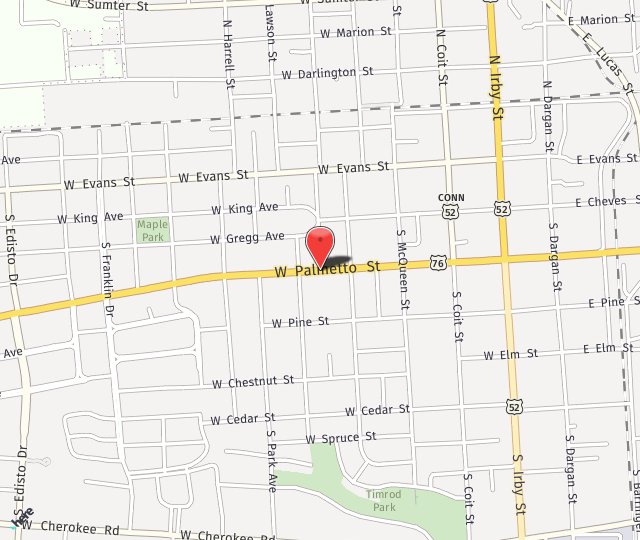 Location Map: 514 West Palmetto Street Florence, SC 29501